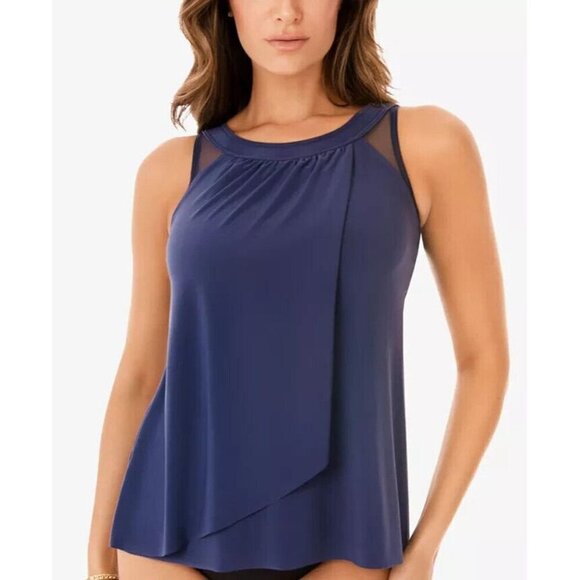 MIRCLESUIT NWT Women Ursula Top Size 18 DD Cup Blue Loose Flowy Fit Ocean Pool - Picture 1 of 10